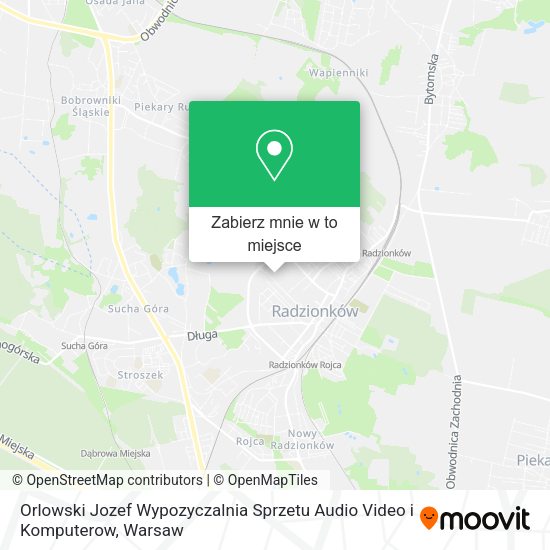 Mapa Orlowski Jozef Wypozyczalnia Sprzetu Audio Video i Komputerow