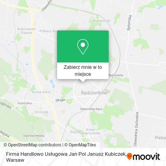 Mapa Firma Handlowo Usługowa Jan Pol Janusz Kubiczek