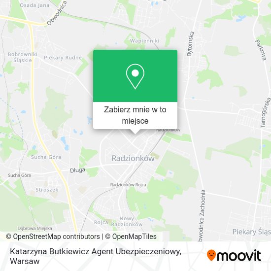 Mapa Katarzyna Butkiewicz Agent Ubezpieczeniowy