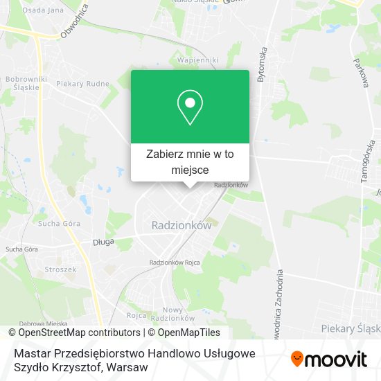 Mapa Mastar Przedsiębiorstwo Handlowo Usługowe Szydło Krzysztof