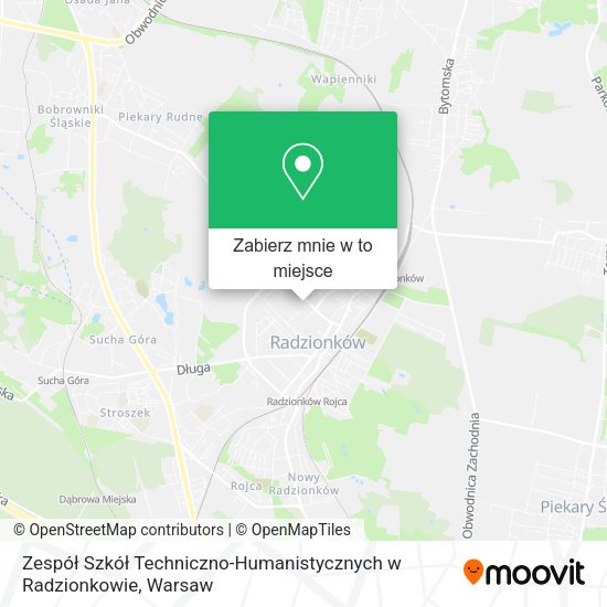 Mapa Zespół Szkół Techniczno-Humanistycznych w Radzionkowie