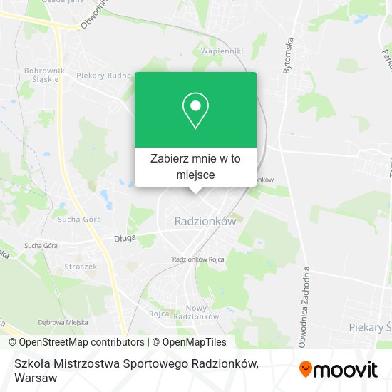 Mapa Szkoła Mistrzostwa Sportowego Radzionków