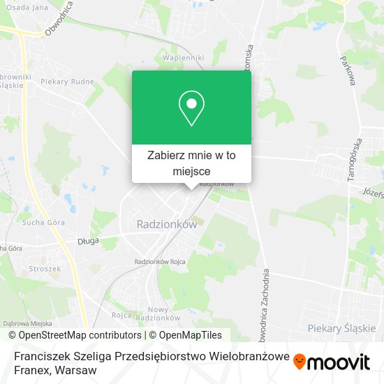 Mapa Franciszek Szeliga Przedsiębiorstwo Wielobranżowe Franex