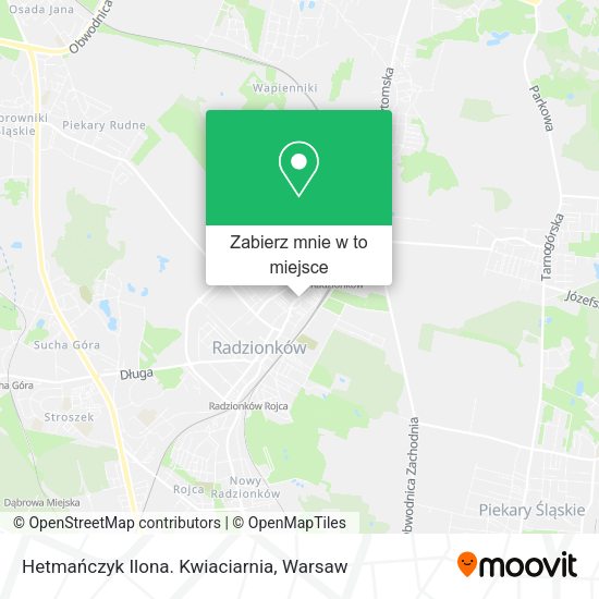 Mapa Hetmańczyk Ilona. Kwiaciarnia