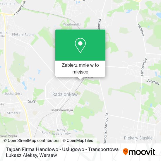 Mapa Tajpan Firma Handlowo - Usługowo - Transportowa Łukasz Aleksy