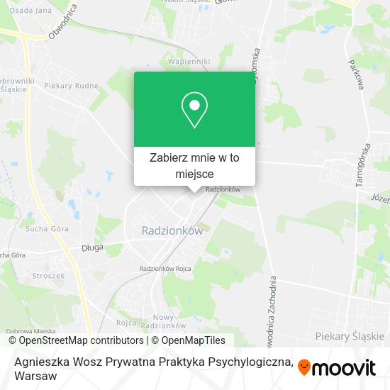 Mapa Agnieszka Wosz Prywatna Praktyka Psychylogiczna