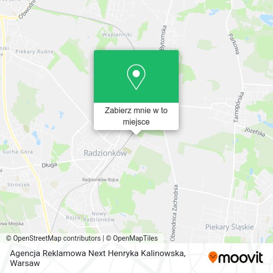 Mapa Agencja Reklamowa Next Henryka Kalinowska