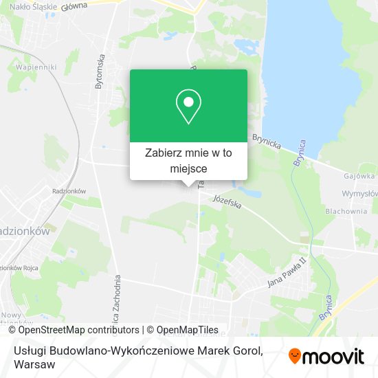 Mapa Usługi Budowlano-Wykończeniowe Marek Gorol