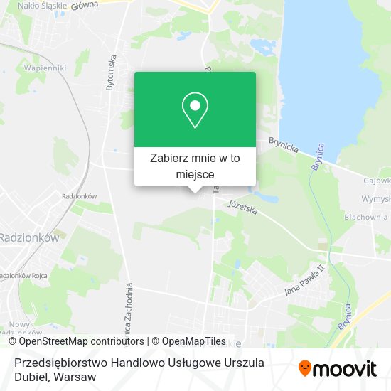 Mapa Przedsiębiorstwo Handlowo Usługowe Urszula Dubiel