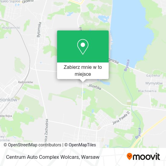 Mapa Centrum Auto Complex Wolcars
