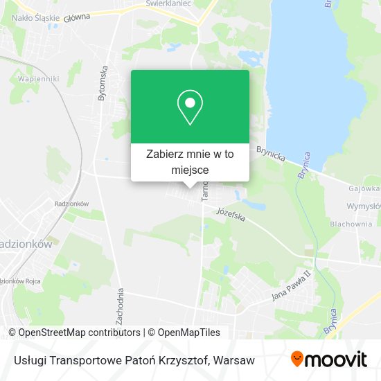 Mapa Usługi Transportowe Patoń Krzysztof