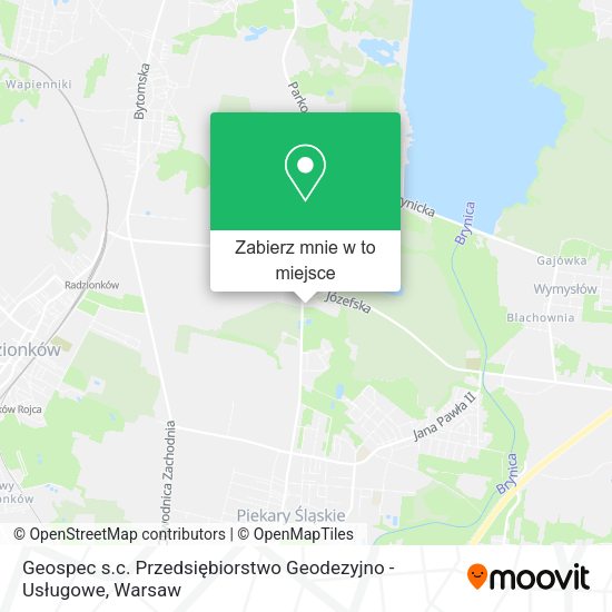 Mapa Geospec s.c. Przedsiębiorstwo Geodezyjno - Usługowe