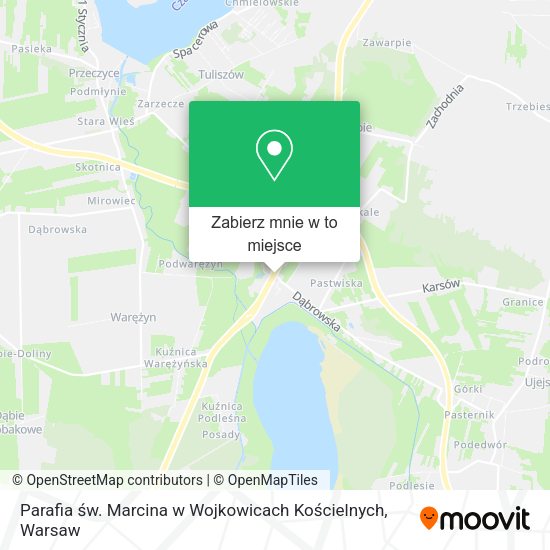 Mapa Parafia św. Marcina w Wojkowicach Kościelnych