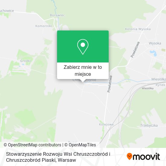 Mapa Stowarzyszenie Rozwoju Wsi Chruszczobród i Chruszczobród Piaski