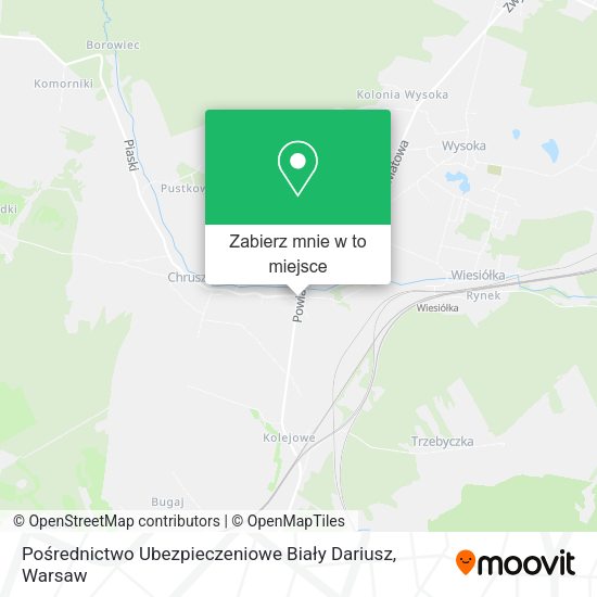 Mapa Pośrednictwo Ubezpieczeniowe Biały Dariusz