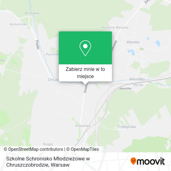 Mapa Szkolne Schronisko Młodzieżowe w Chruszczobrodzie