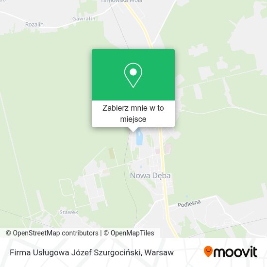 Mapa Firma Usługowa Józef Szurgociński