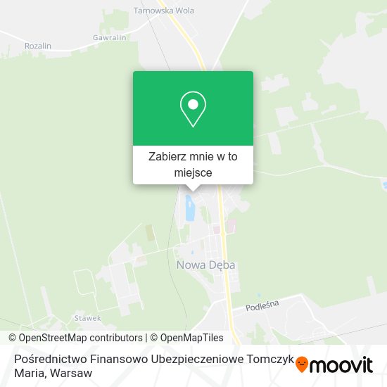 Mapa Pośrednictwo Finansowo Ubezpieczeniowe Tomczyk Maria