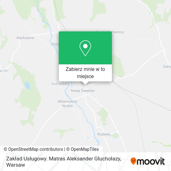 Mapa Zakład Usługowy. Matras Aleksander Głuchołazy