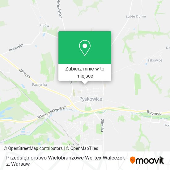 Mapa Przedsiębiorstwo Wielobranżowe Wertex Waleczek z