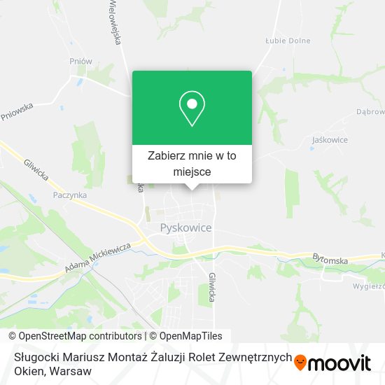 Mapa Sługocki Mariusz Montaż Żaluzji Rolet Zewnętrznych Okien