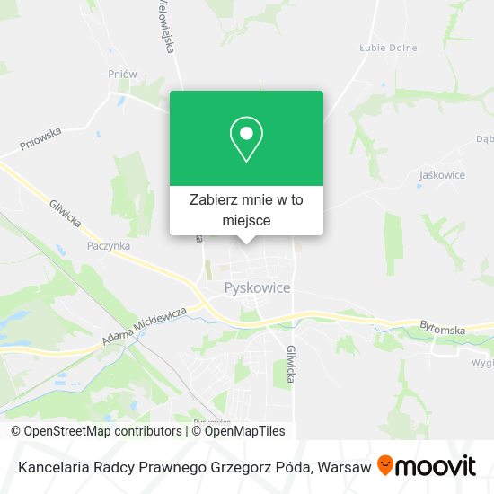 Mapa Kancelaria Radcy Prawnego Grzegorz Póda