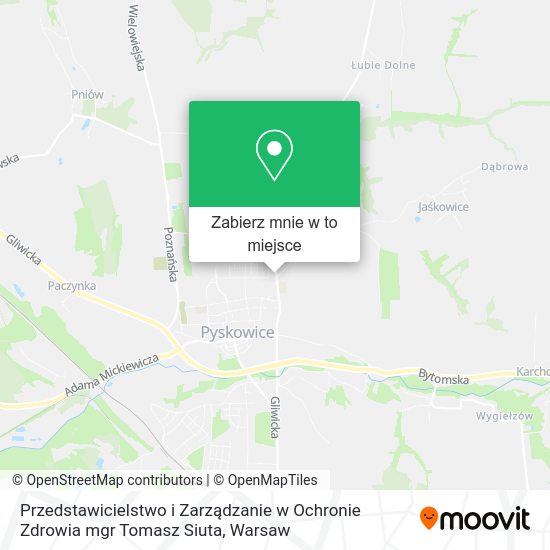 Mapa Przedstawicielstwo i Zarządzanie w Ochronie Zdrowia mgr Tomasz Siuta