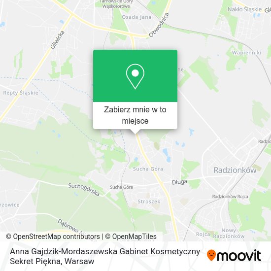 Mapa Anna Gajdzik-Mordaszewska Gabinet Kosmetyczny Sekret Piękna