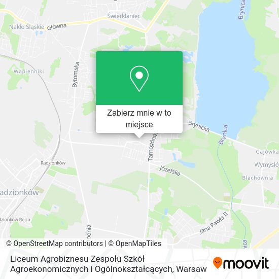 Mapa Liceum Agrobiznesu Zespołu Szkół Agroekonomicznych i Ogólnokształcących