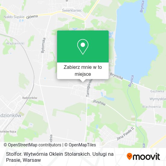 Mapa Stolfor. Wytwórnia Oklein Stolarskich. Usługi na Prasie