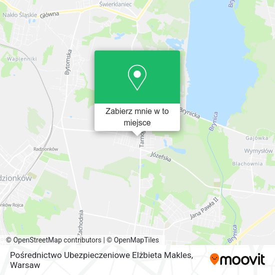 Mapa Pośrednictwo Ubezpieczeniowe Elżbieta Makles