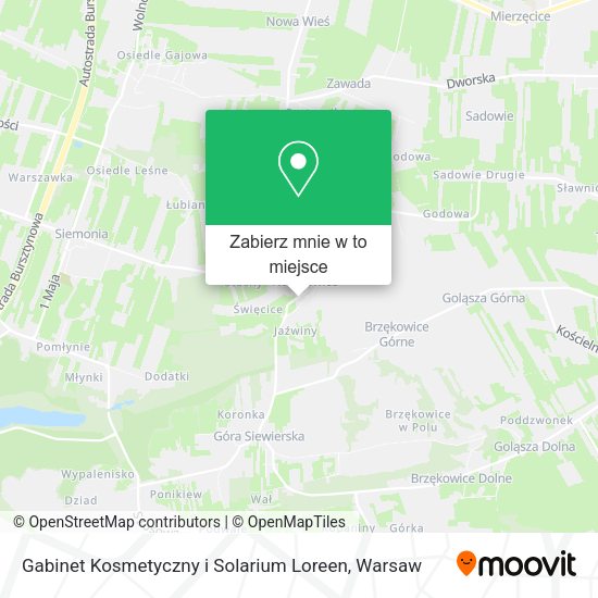 Mapa Gabinet Kosmetyczny i Solarium Loreen