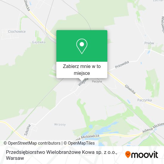 Mapa Przedsiębiorstwo Wielobranżowe Kowa sp. z o.o.