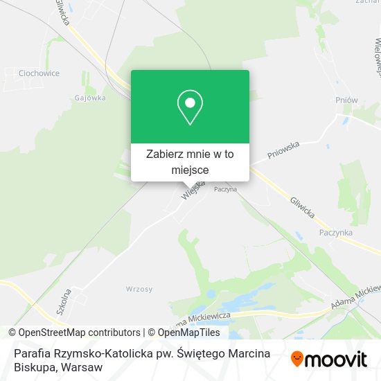 Mapa Parafia Rzymsko-Katolicka pw. Świętego Marcina Biskupa