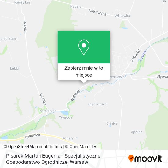 Mapa Pisarek Marta i Eugenia - Specjalistyczne Gospodarstwo Ogrodnicze