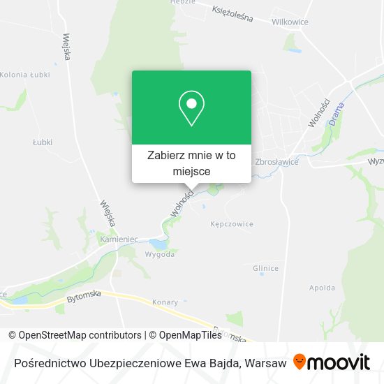 Mapa Pośrednictwo Ubezpieczeniowe Ewa Bajda