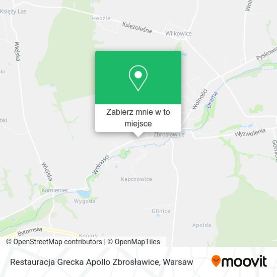 Mapa Restauracja Grecka Apollo Zbrosławice