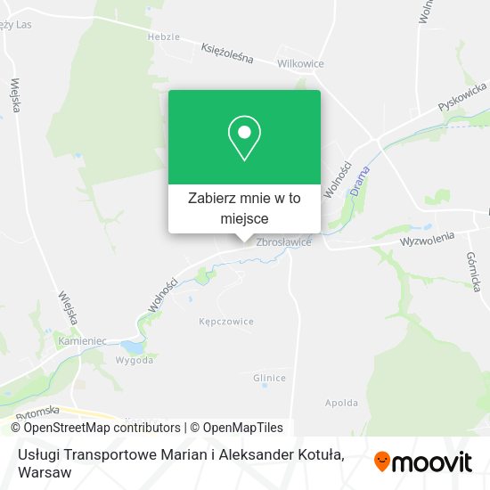 Mapa Usługi Transportowe Marian i Aleksander Kotuła