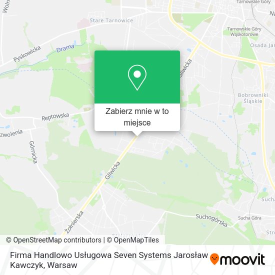 Mapa Firma Handlowo Usługowa Seven Systems Jarosław Kawczyk