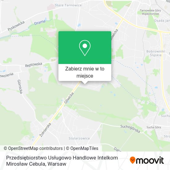 Mapa Przedsiębiorstwo Usługowo Handlowe Intelkom Mirosław Cebula