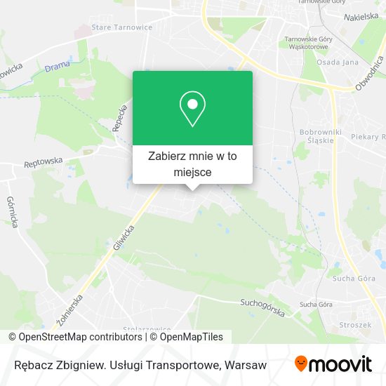 Mapa Rębacz Zbigniew. Usługi Transportowe