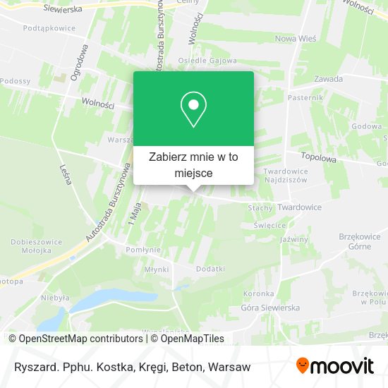 Mapa Ryszard. Pphu. Kostka, Kręgi, Beton