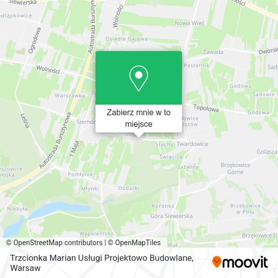 Mapa Trzcionka Marian Usługi Projektowo Budowlane