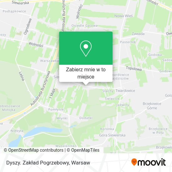 Mapa Dyszy. Zakład Pogrzebowy