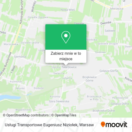 Mapa Usługi Transportowe Eugeniusz Niziołek