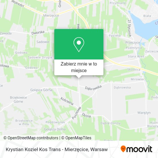 Mapa Krystian Kozieł Kos Trans - Mierzęcice