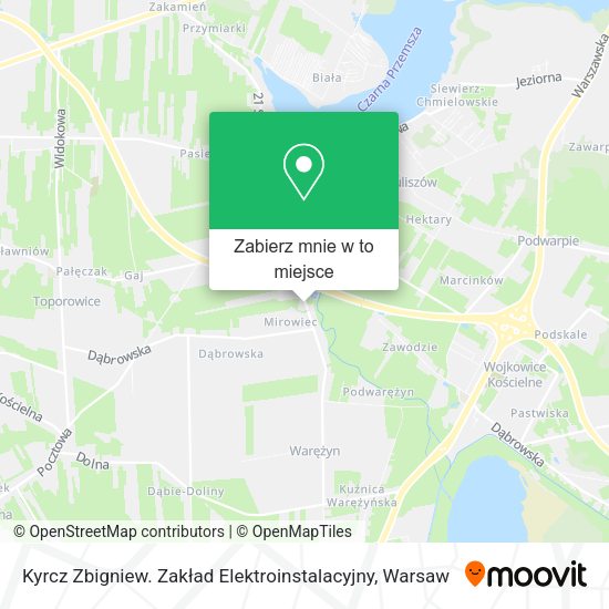 Mapa Kyrcz Zbigniew. Zakład Elektroinstalacyjny