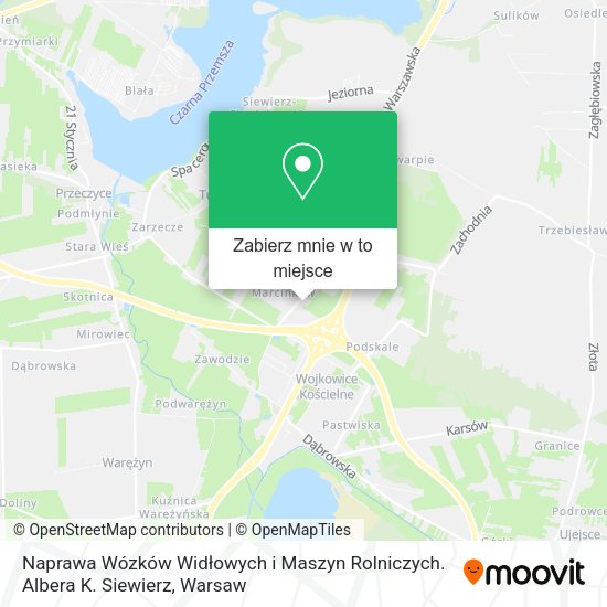 Mapa Naprawa Wózków Widłowych i Maszyn Rolniczych. Albera K. Siewierz