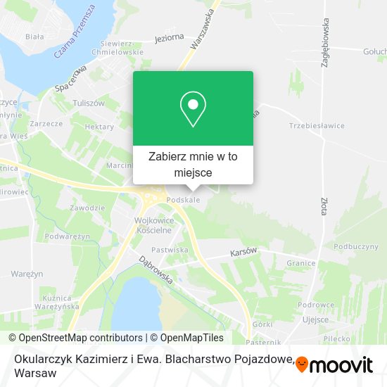 Mapa Okularczyk Kazimierz i Ewa. Blacharstwo Pojazdowe