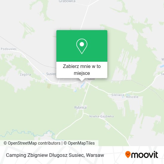 Mapa Camping Zbigniew Długosz Susiec